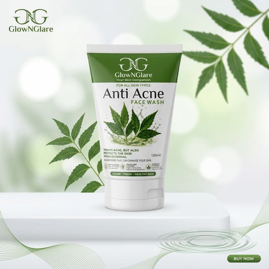GlowNGlare Anti Acne Face Wash – Deep Cleansing & Clarifying Facial Cleanser | 120ml